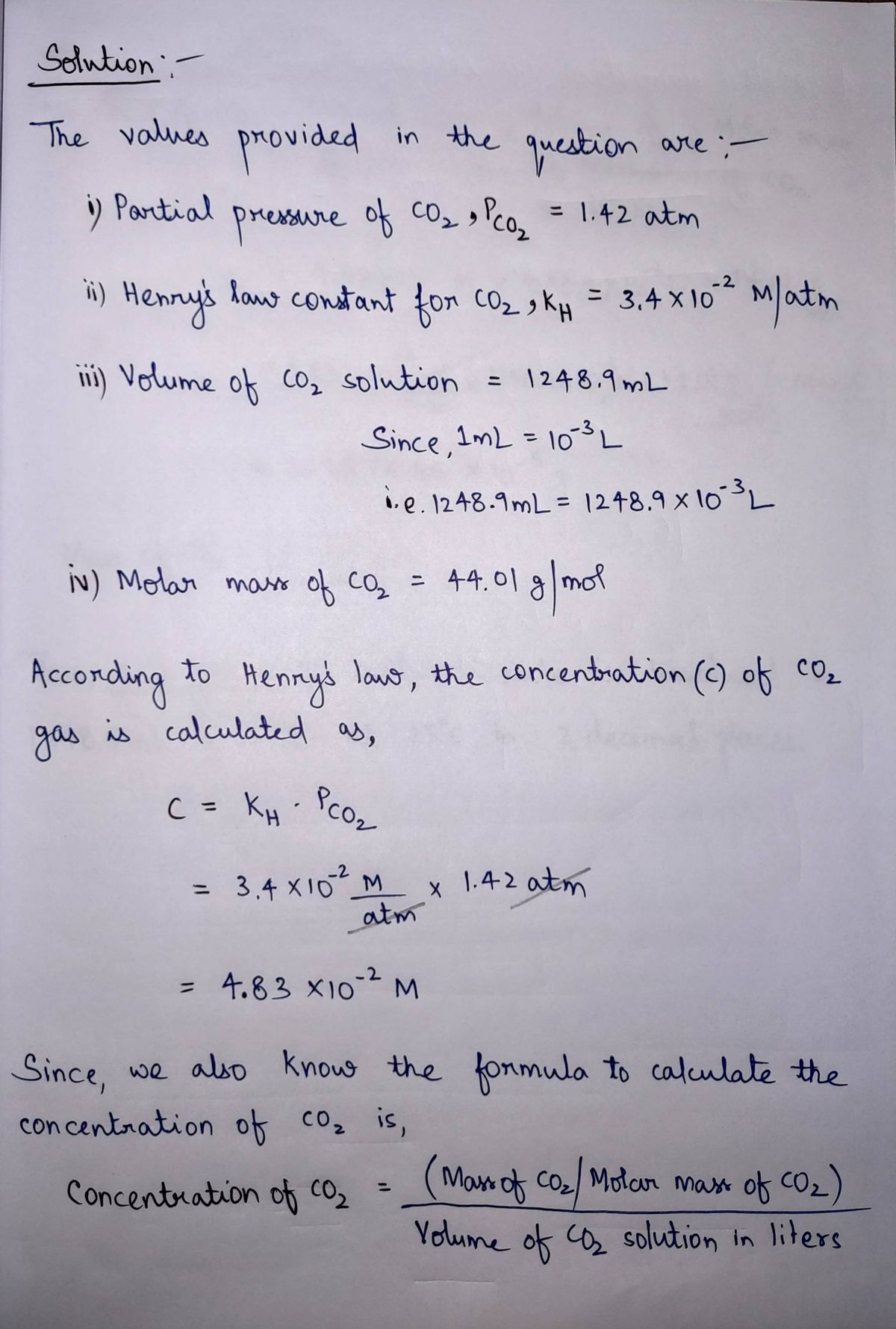 Chemistry homework question answer, step 1, image 1